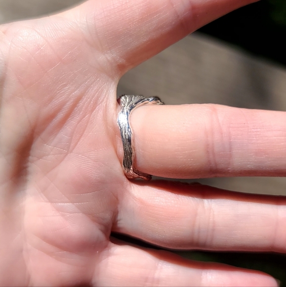 Large raw natural Citrine solitaire sterling ring sz 7 - Picture 4 of 12